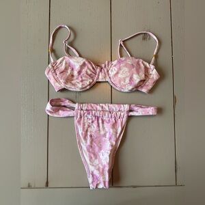 Pink PAC SUN Floral Bikini Set